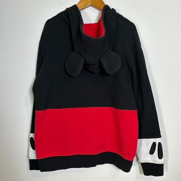 Disney Parks‎ Mickey Mouse Hoodie Adult Medium W/Ears Hooded Jacket Embroidered - Picture 2 of 8